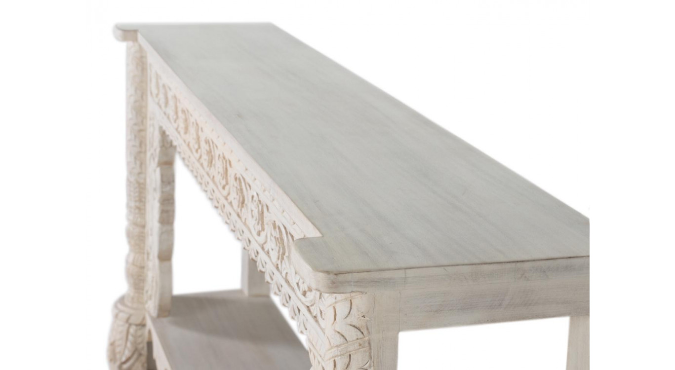 Console Bois Blanc 180x40x90cm