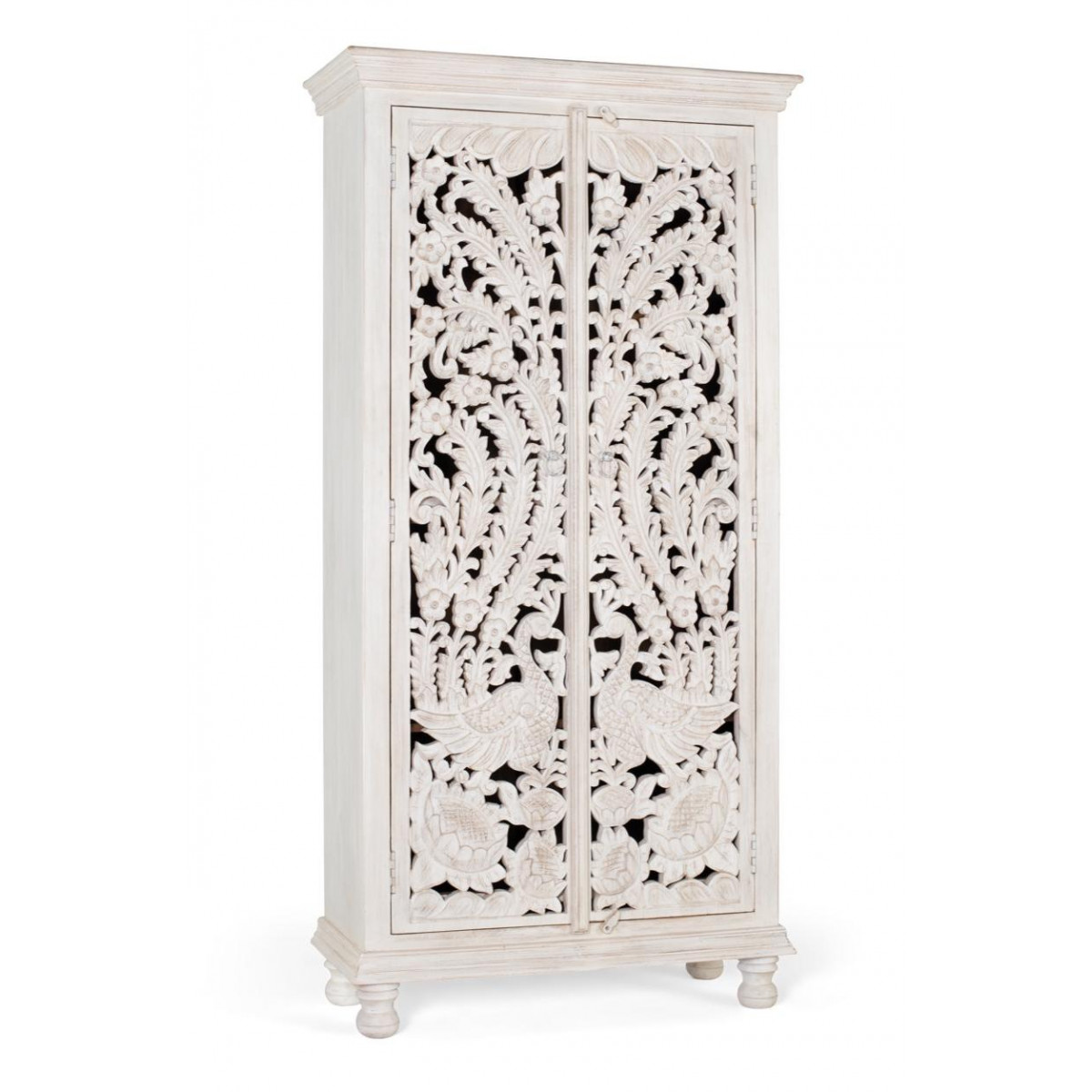 Armoire Bois Blanc 90x40x180cm