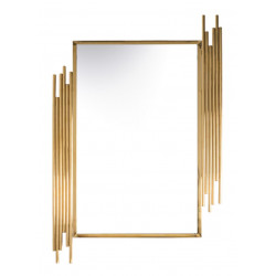 Grand Miroir Acier Verre Or 80x2x120cm