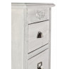 Meuble Semainier Chiffonnier Grainetier Bois Cerusé Blanc 8 Tiroirs 54.5x33x146.5cm