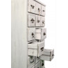 Wochenschrank Chiffonnier Grainetier Bois 18 Schubladen Cerusé Blanc 67x36x110cm