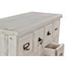 Meuble Semainier Chiffonnier Grainetier Bois Cerusé Blanc 18 Tiroirs 92x34.5x99cm