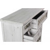 Meuble Semainier Chiffonnier Grainetier Bois Cerusé Blanc 13 Tiroirs Nu 87x32x96.5cm