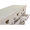 Meuble Semainier Chiffonnier Grainetier Bois Cerusé Blanc 12 Tiroirs 124x32.5x82cm