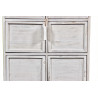 Meuble Semainier Chiffonnier Grainetier Bois 6 Tiroirs Cerusé Blanc Nu 58x40.5x76cm