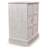 Meuble Semainier Chiffonnier Grainetier Bois 6 Tiroirs Cerusé Blanc Nu 58x40.5x76cm