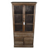 Buffet Vaisselier Rangement Bois 5 Tiroirs Nu 81x35x169cm