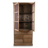 Buffet Vaisselier Rangement Bois 5 Tiroirs Nu 81x35x169cm