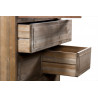 Buffet Vaisselier Rangement Bois 5 Tiroirs Nu 81x35x169cm