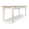 Table à Manger Bois 4 Tiroirs Cerusé Blanc 180x71x79.5cm