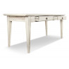 Table à Manger Bois 4 Tiroirs Cerusé Blanc 180x71x79.5cm