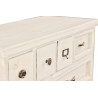 Meuble Semainier Chiffonnier Grainetier Bois Cerusé Blanc 12 Tiroirs 84x32x92cm