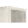 Buffet Vaisselier Rangement Bois 6 Tiroirs Cerusé Blanc 78x34x168cm