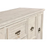 Meuble Semainier Chiffonnier Grainetier Bois 14 Tiroirs Cerusé Blanc 125x40x99cm