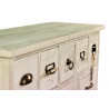 Meuble Semainier Chiffonnier Grainetier Bois 16 Tiroirs Cerusé Blanc 96x35x92cm