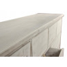 Meuble Semainier Chiffonnier Grainetier Bois 16 Tiroirs Cerusé Blanc Nu 170x35x92cm