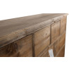 Meuble Semainier Chiffonnier Grainetier Bois 16 Tiroirs Nu 170x35x92cm