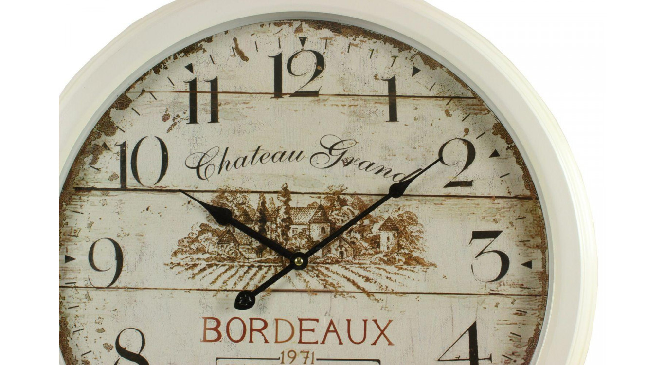 Horloge Ancienne Murale Château Grand Bordeaux 58cm