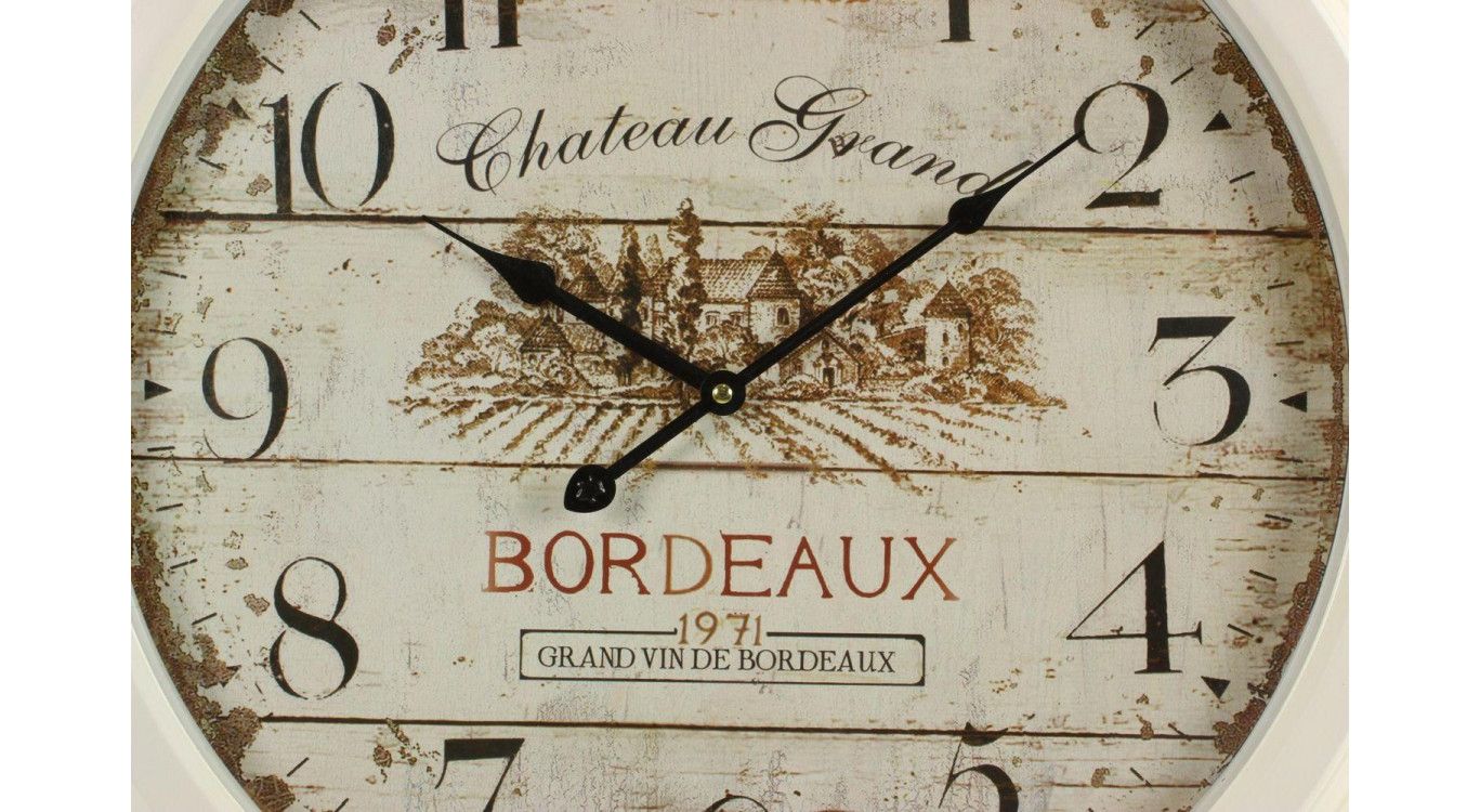 Horloge Ancienne Murale Château Grand Bordeaux 58cm